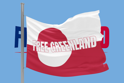 Free Greenland political flag
