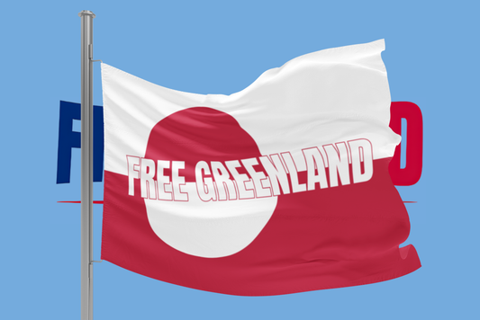 Free Greenland political flag