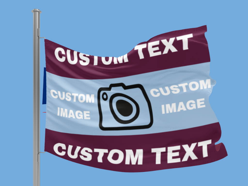 Fully customisable Aston Villa flag