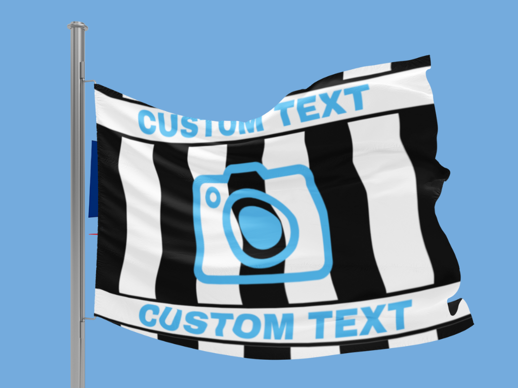 Fully customisable Newcastle united flag