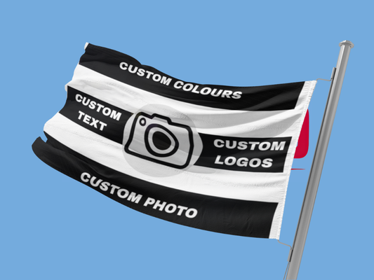 Fully customisable photo football flag