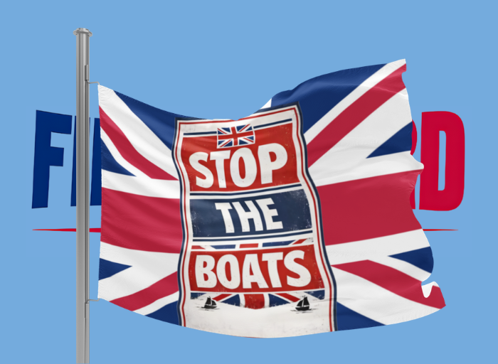 Stop The Boats Union Jack Flag