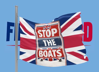 Stop The Boats Union Jack Flag
