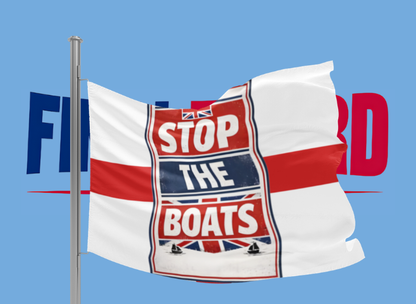 Stop The Boats England Flag