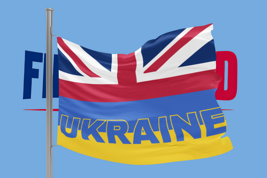 Union Jack and Ukraine Flag