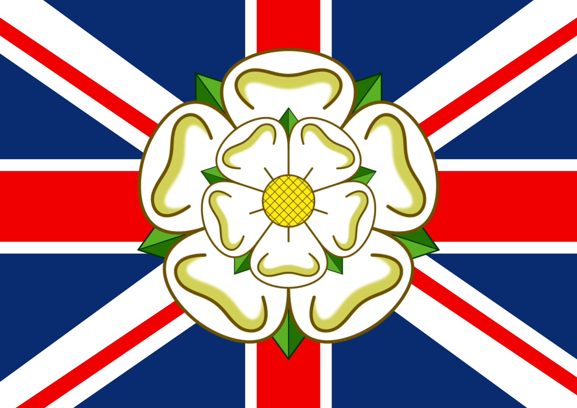Yorkshire Union Jack Flag - Fully Customisable