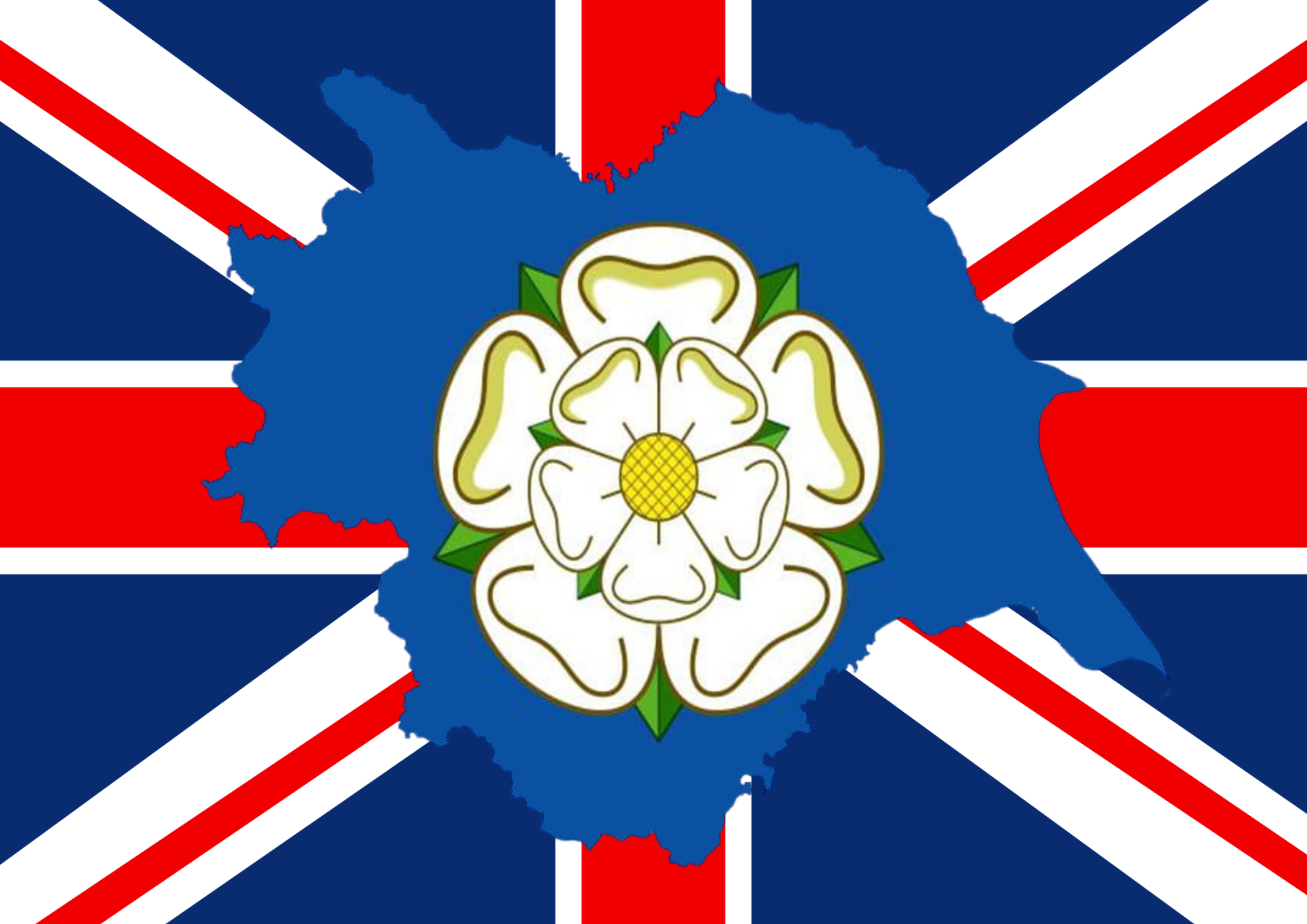Yorkshire Union Jack Flag - Fully Customisable